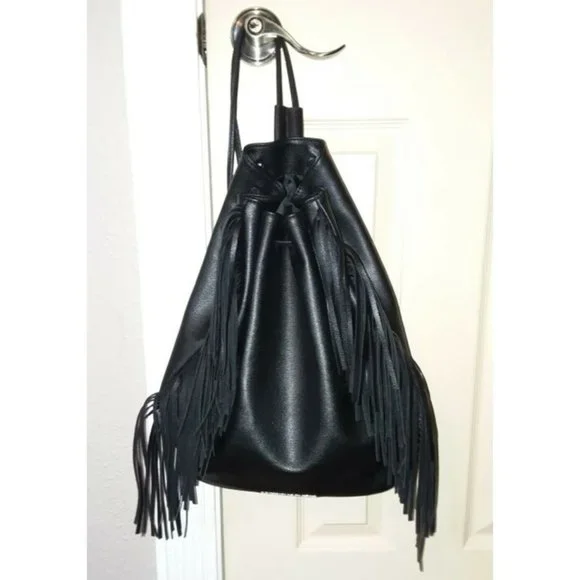 Victoria Secret Boho Faux Leather Fringe Backpack Victoria main image 4